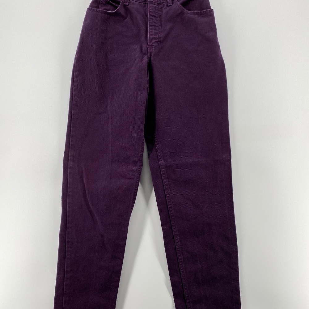 Moda International Jeans Womens10  Slim Skinny Purple High Rise Vintage Cotton